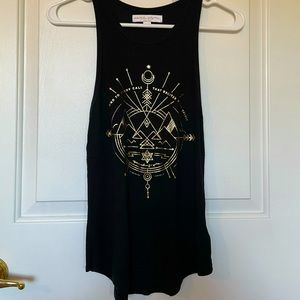 Spiritual Gangster black racer back tank size M